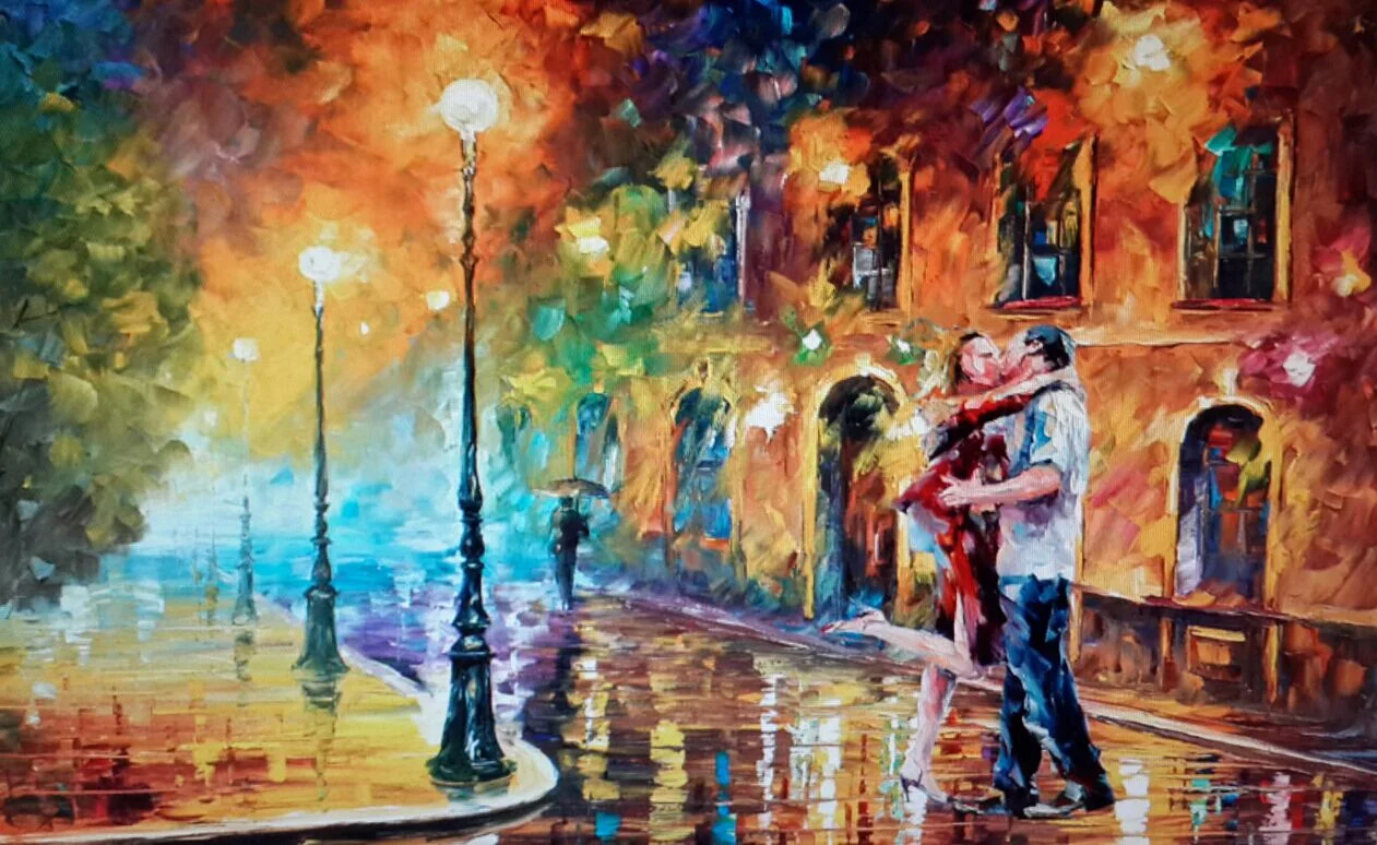 Handmade Landscape Oil Paintings Afremov Reproduction on Canvas