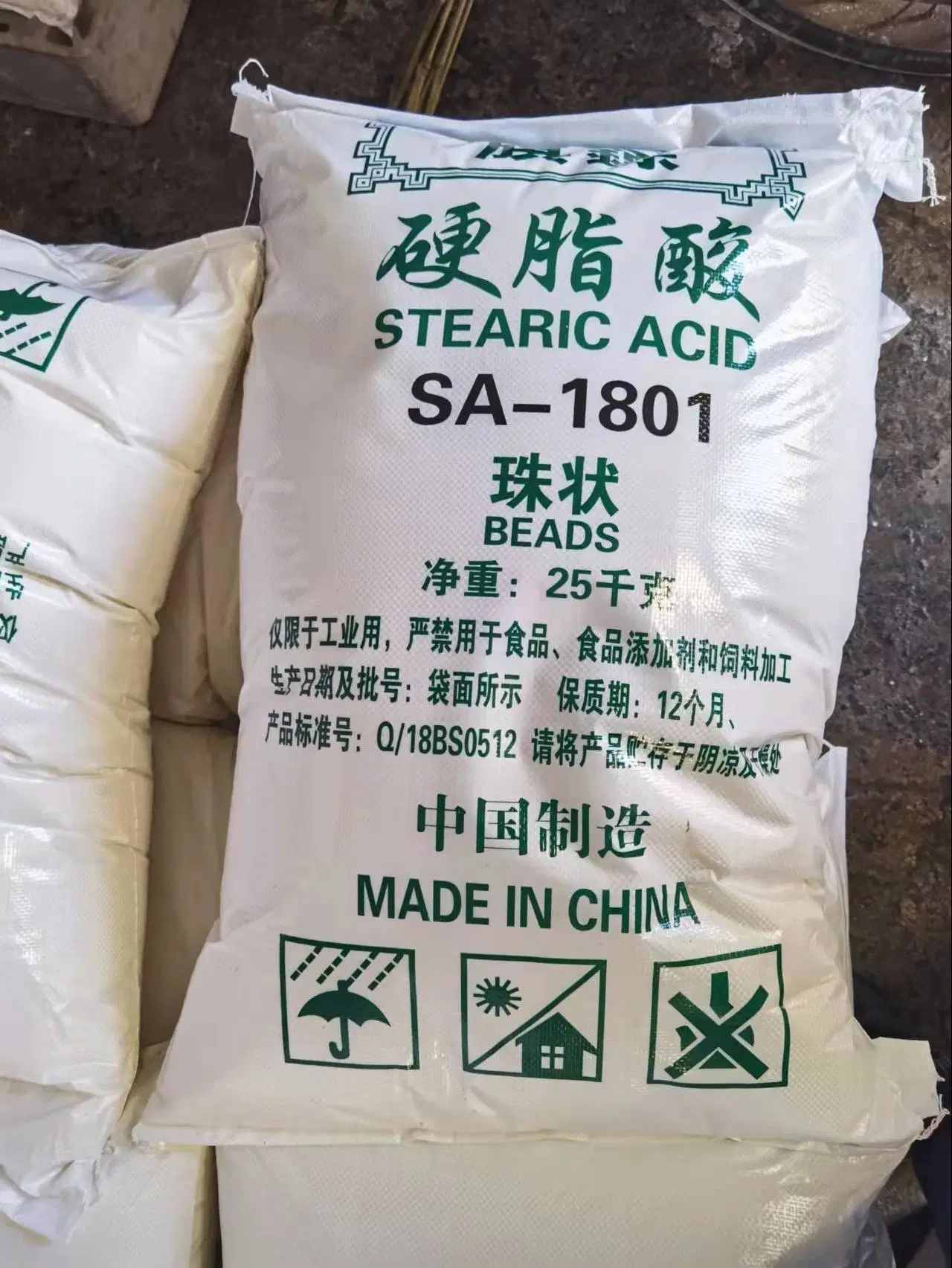 Basic Organic Chemicals White Powder Stearic Acid Triple Pressed for Sale Chemical