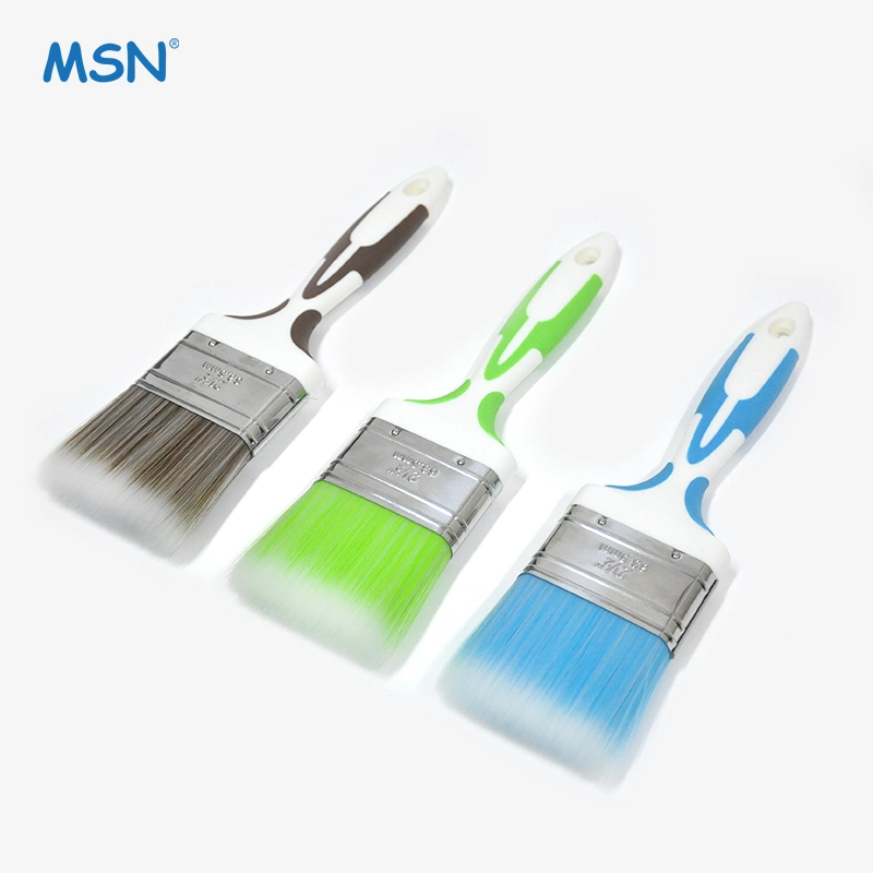 MSN Factory Price Soft Grip Paint Brush House Fush House Filing مجموعة فرشاة الرسم المسطحة