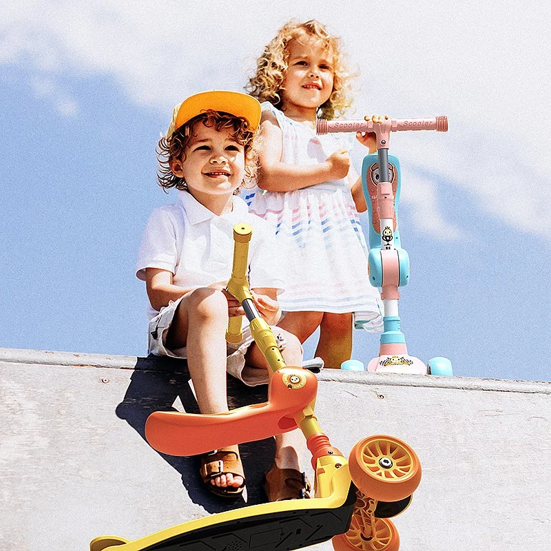 Los niños' Niños Scooters Scooter de pie con asiento para niños Deportes al aire libre