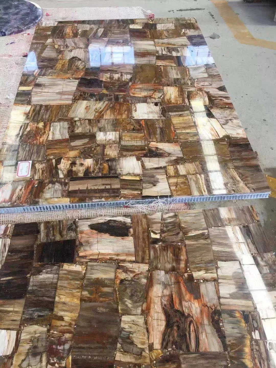 Building Material Black/Beige/White Wall/Floor Tiles Kitchen/Bathroom Countertop Petrified Wood Semiprecious Stone for Home or Hotel