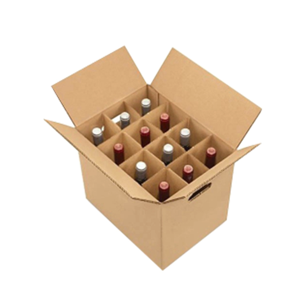 Corrugated Wine Packing Box and Partition Set (FP7089)