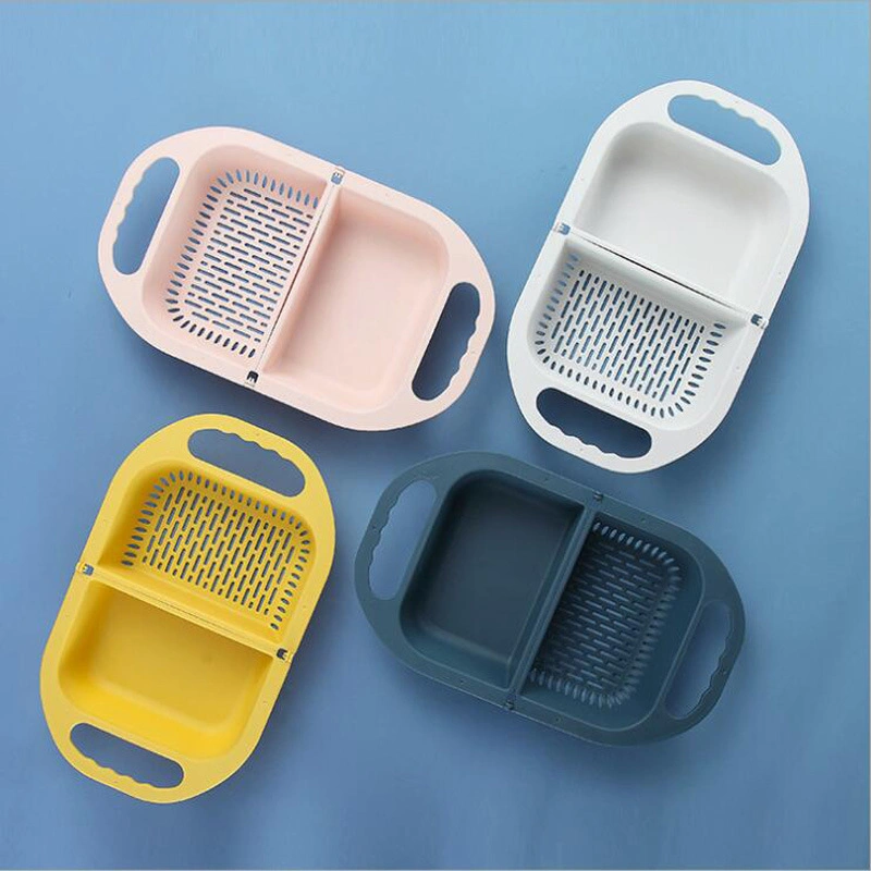 Washing Colander Strainer Foldable Basket Double Sided Kitchen Fruit Basket Washer Drainer Bl15621