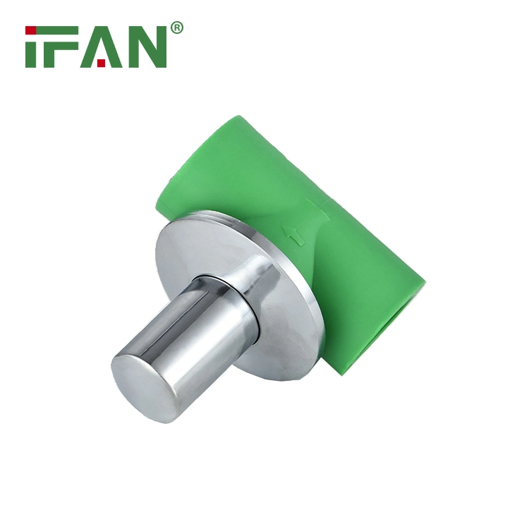 Ifan High quality/High cost performance  Green Conceld Chrome Plated PPR Gate Valve Brass Core PPR Valve Water Tube Fittings