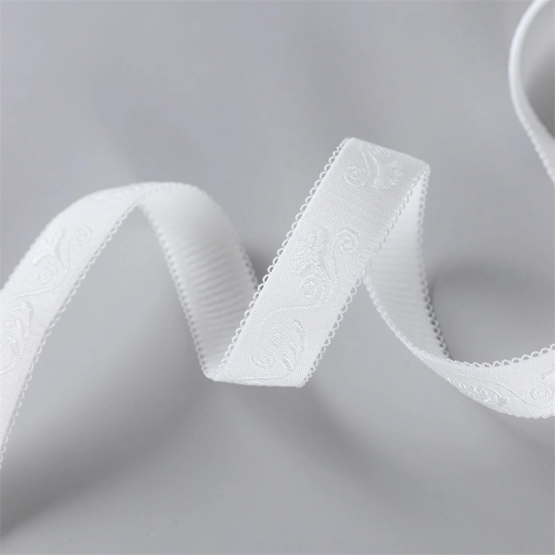 High quality/High cost performance Cheap Price Nylon Shiny Jacquard Plush Elastic Band Non-Slip Elastic Strap for Swimwear Underwear Bra