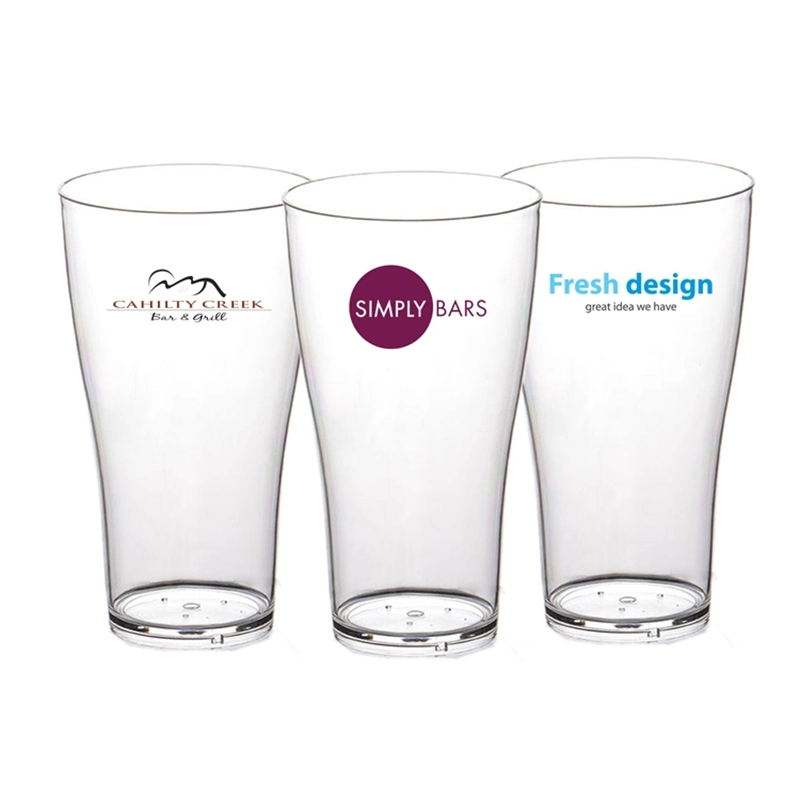 Manufacturer 570ml Plastic Tulip Pint Tumbler 19oz Pilsner Glasses