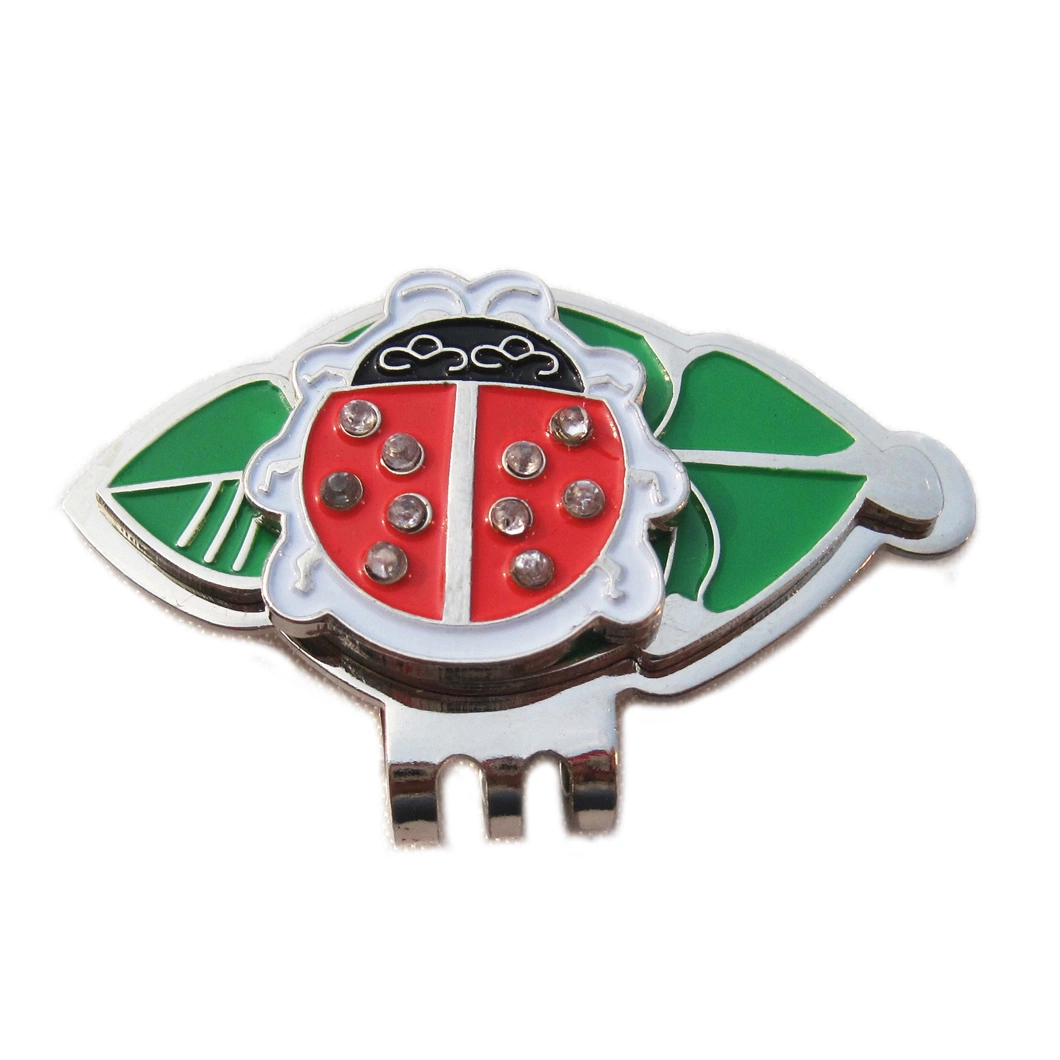 Factory Wholesale Personalized Promotion Gift Set Custom Logo Soft Enamel Metal Ball Marker Magnetic Golf Hat Clip (A2106003)