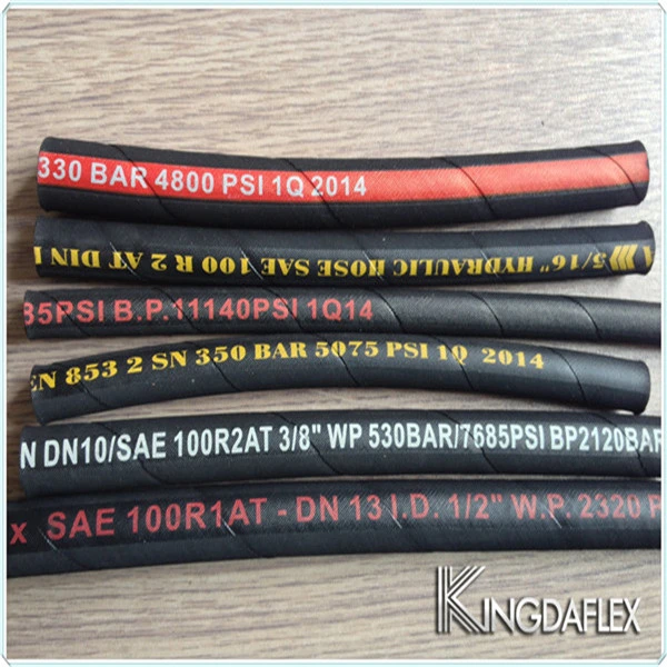 3/8-2 Inch SAE100 R12/4sp/4sh 400K Impluse Cycles High Pressure Spiral Reinforced Rubber Hydraulic Hose Factory Outlet OEM Accepted