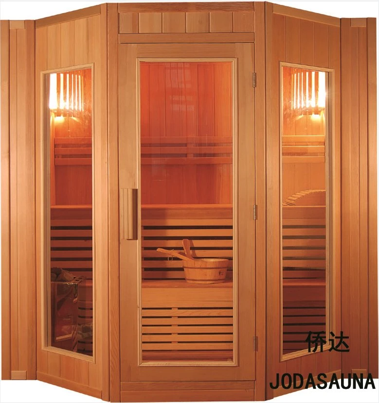 Joda Wholesale/Supplier Home Sauna Steam Shower Enclosure Dry Steam Wood Sauna Room with Glass Frame Sauna