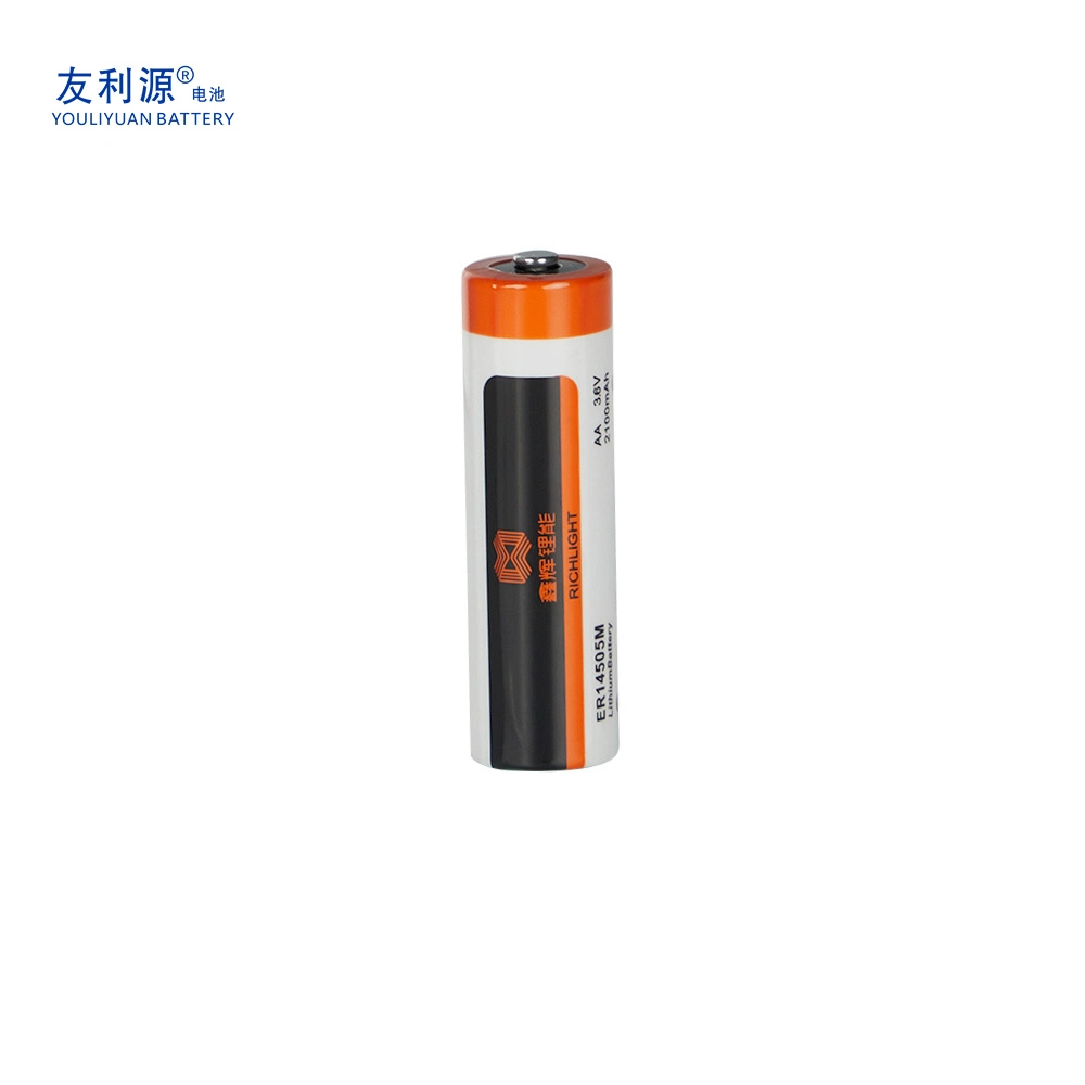 Pilha de lítio 1/2AA C tamanho Li-Socl2 Er14505m 3,6V 2100 mAh com Alta capacidade para o sistema de alarme Flashlight Toys não recarregável