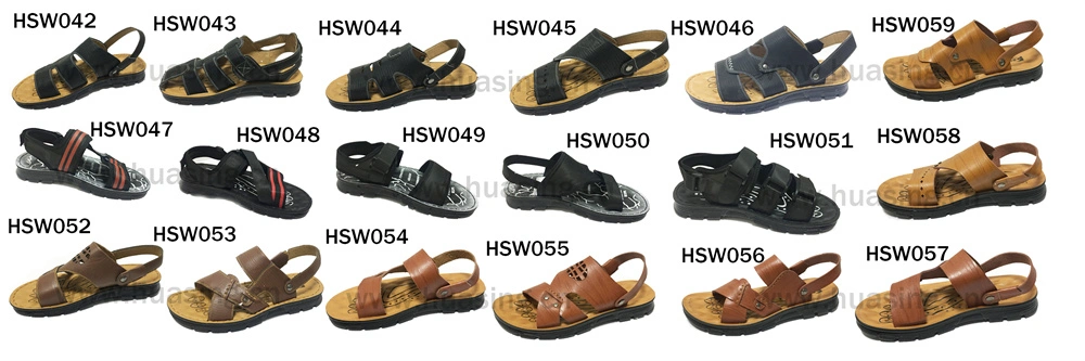 Ywq, fábrica Precio barato Diseño de puntera abierta Zapatos de Playa Negro sobredimensionados con cinturón de ajuste Hsw050