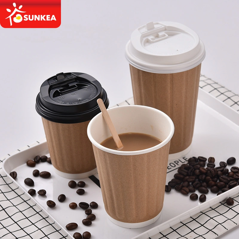 Wholesale/Supplier Eco Friendly Compostable Disposable Double Wall Paper Coffee Cup