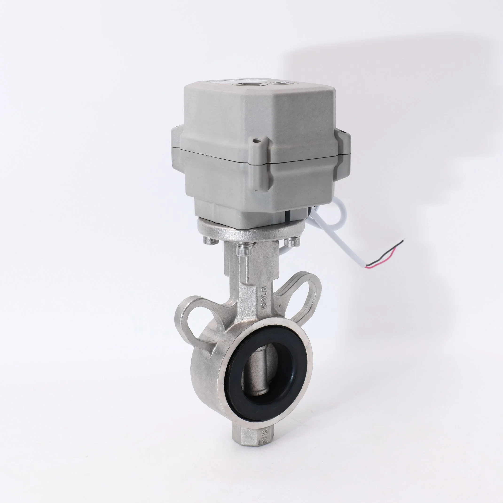 2 Way DN32 Stainless Steel 304 Electric Shut off Butterfly Valve