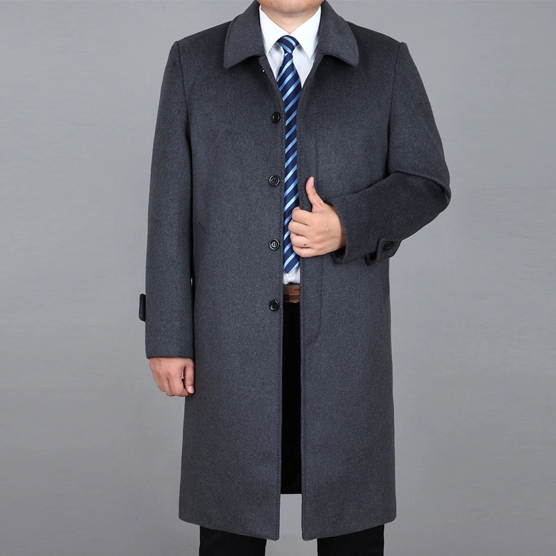 OEM Men's Coat Jacket Men's Medium Length Woolen Coat