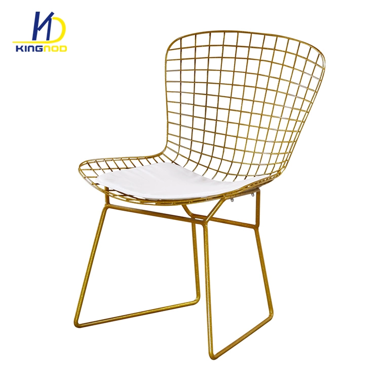 Outdoor/Indoor Modern Commercial Golden Metal/Steel Lounge/Design/Dining Chair Price for Wire/Restaurant Furniture/Garden/Coffee Shop