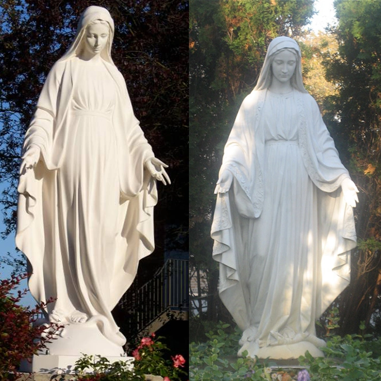 La decoración al aire libre Arte Diseño de tamaño de la vida María estatua la estatua de mármol Precio