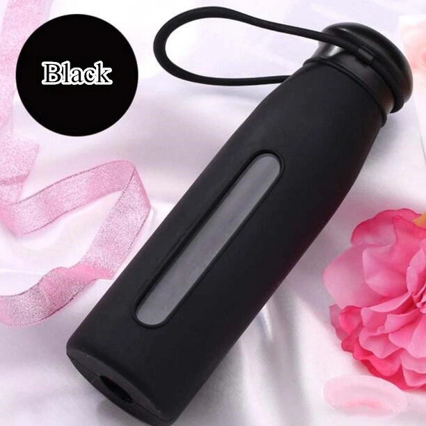 Travel Bottle Glass Sport Cup Portable Glass Water Bottle with Silicone Sleeve