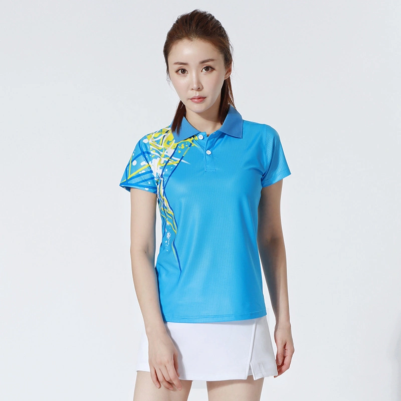 Quick Dry Lapel Badminton Wear Tennis Wear мужские и женские Спортивная одежда Set Table теннисная рубашка-поло