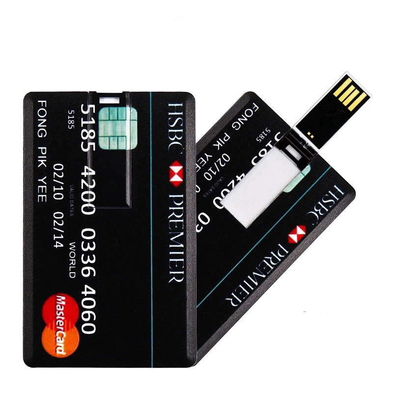 بطاقة العمل USB محرك بطاقة الائتمان محرك أقراص مصغّر طباعة رقمية بطاقة USB