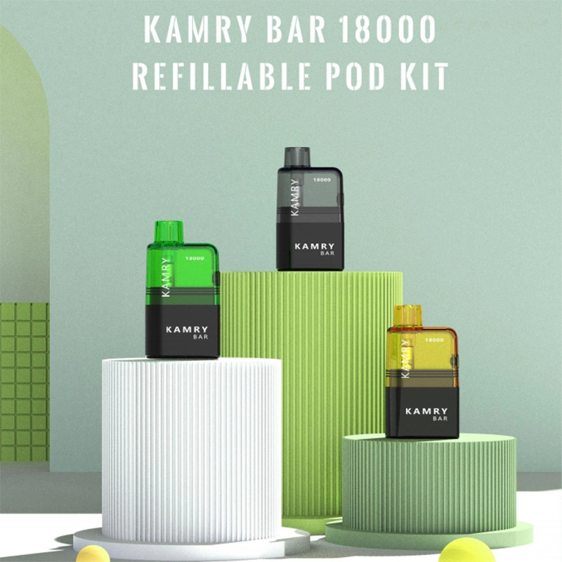 Kamry Bar Self Modeling Disposable Vape Refillable Pod 18000 Puffs Wholesale Disposable Atomizer