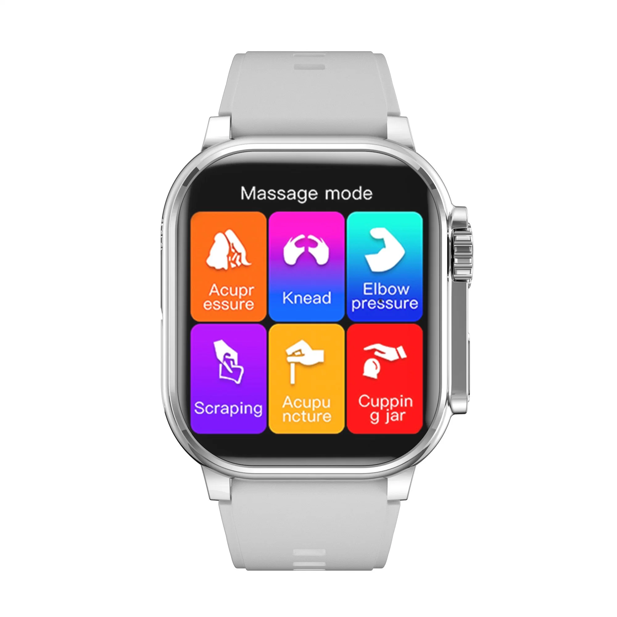 Smart Watch for Men avec écran HD 2.01 pouces personnalisé Montre Dial Bt Call massage Smartwatch