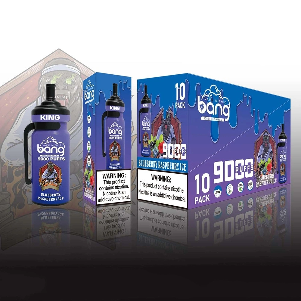 Profitez de la même boisson originale Bang King 9000 Puffs bouteille Vape jetable Appareil à dosettes 9K puffs réservoir Prix usine