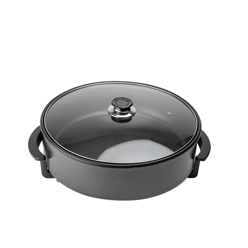 Prix de gros poêle électrique 9cm profondeur grande capacité ménage Pot de cuisine multifonctionnel avec revêtement antiadhésif pour plateau à pizza