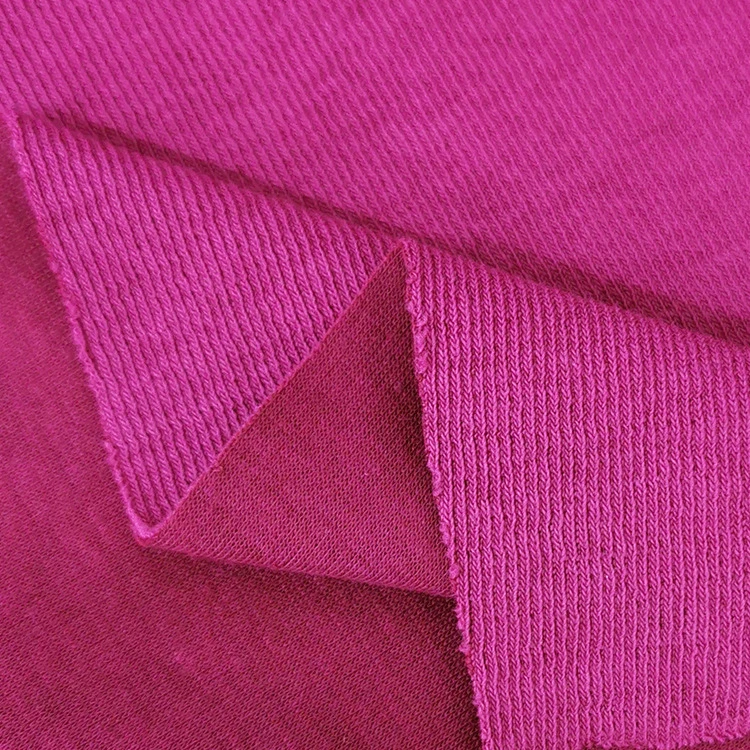 Knitted Rib Fabric 32s Polyester Cotton Stretch Thickening 280g Autumn and Winter Parent-Child Suit Pants Fabric