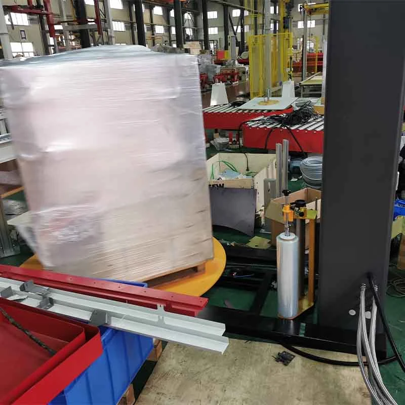 Automatische Stretch Film Wrapper Verpackungsmaschine für Pharmaceuticals Flasche Fall Verpackungslinie Für Packer