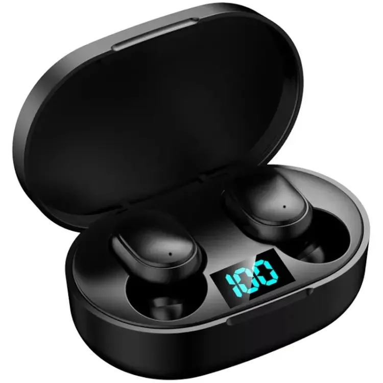 Pantalla digital inteligente impermeable de Bluetooth 5.1 estéreo graves Deportes auriculares inalámbricos auriculares Mini