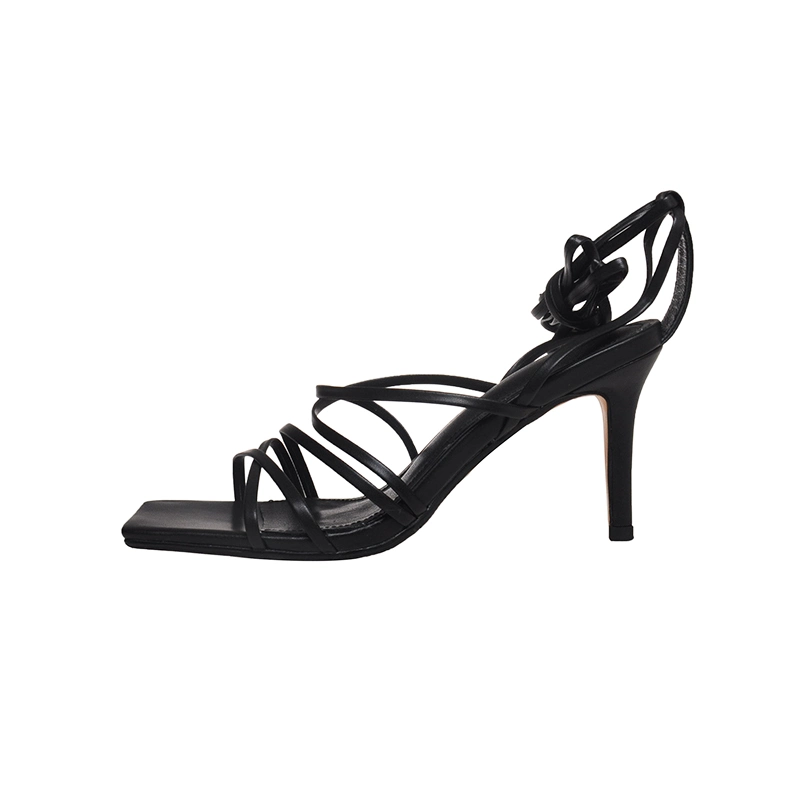 Großhandel Mode Damen Schuhe Knöchelriemen Schnürung Stiletto Sandalen