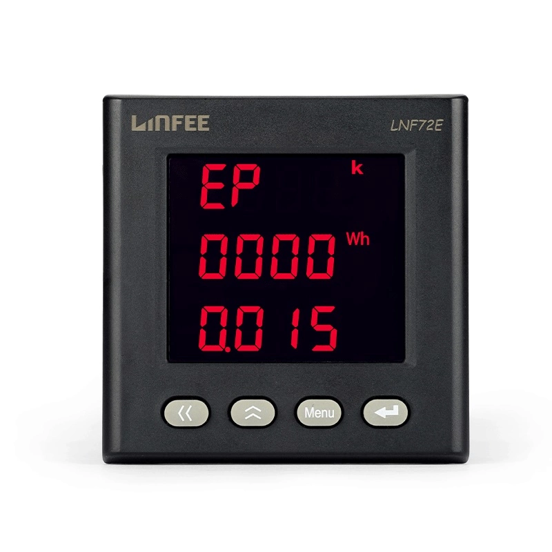 Wattmètre multifonction Lnf72e-C avec compteur électrique RS485 pour Centrale de surveillance de l'électricité