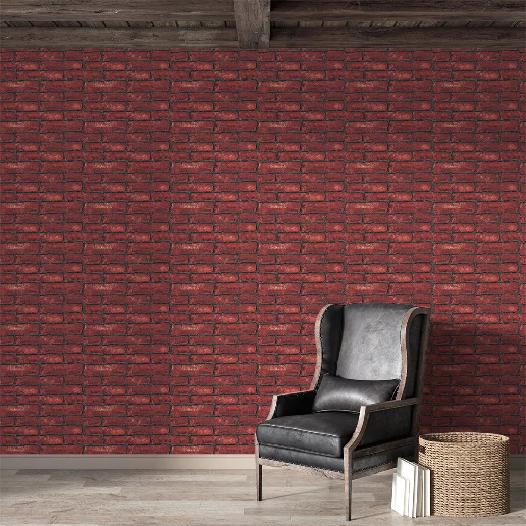 PVC Self Adhesive Waterproof Damask/Brick/Stone PVC Wallpaper Sticker for Home Deco