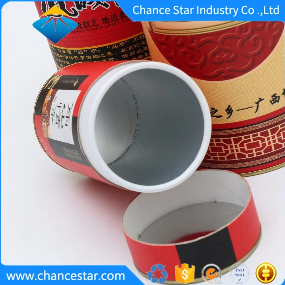 Custom Foil Lined Paper Tube Cans with Tin Lid for Food