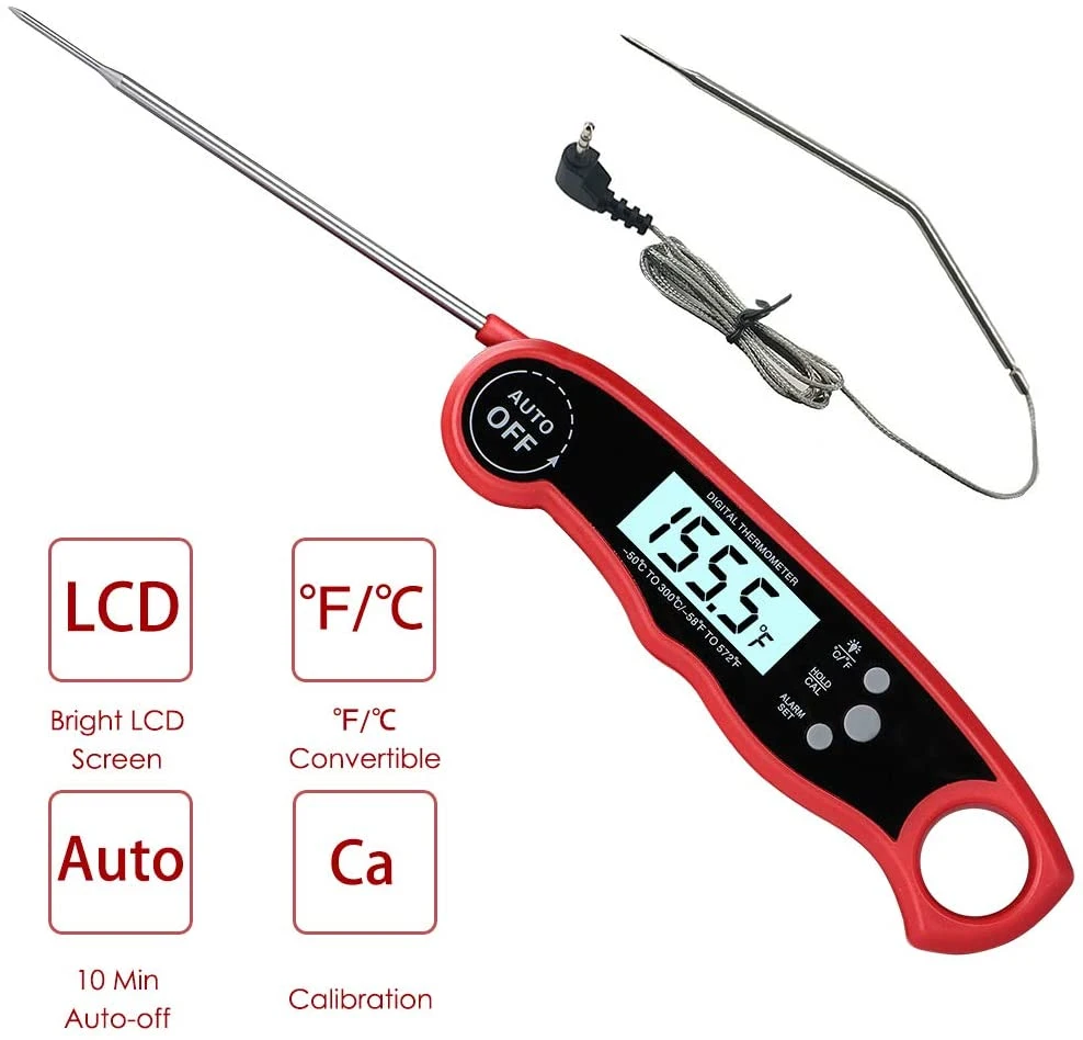 Termómetro digital de carne de alta qualidade com sonda externa longa para Medir a temperatura dos alimentos