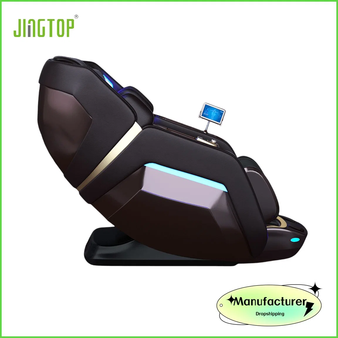 Jingtop Prix d'usine 3D 4D Qualité supérieure Chaise de massage corporel de massage thaïlandais à gravité 0.