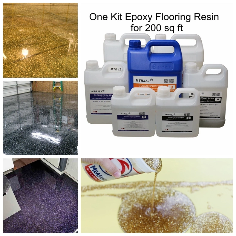 Holographic Glitter Epoxy Floor Coating for 200 Sq FT