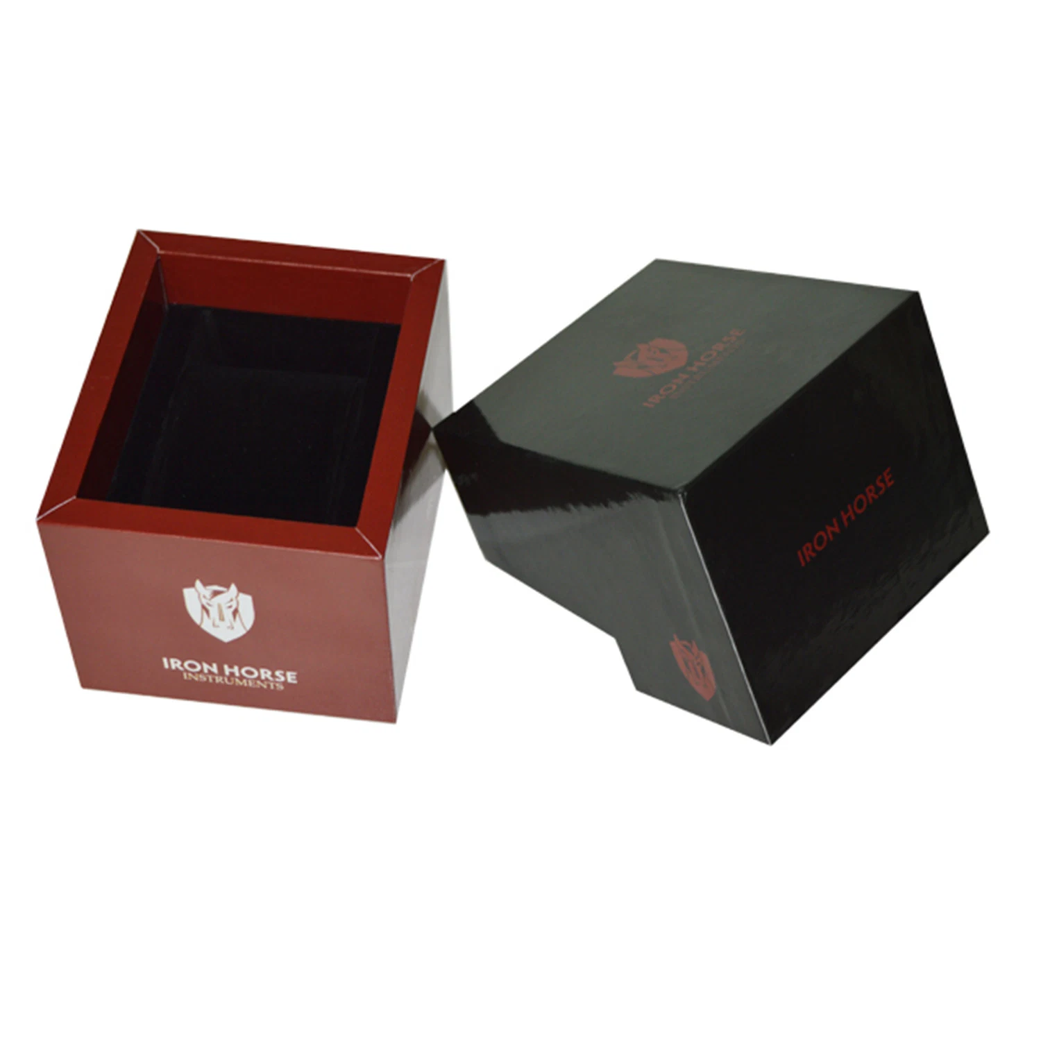 Hight Quality Red Black Wooden MDF Printing Art Paper Watch Box for Packing Smartwatch Wrist Bangle Bracelcet Jewelry