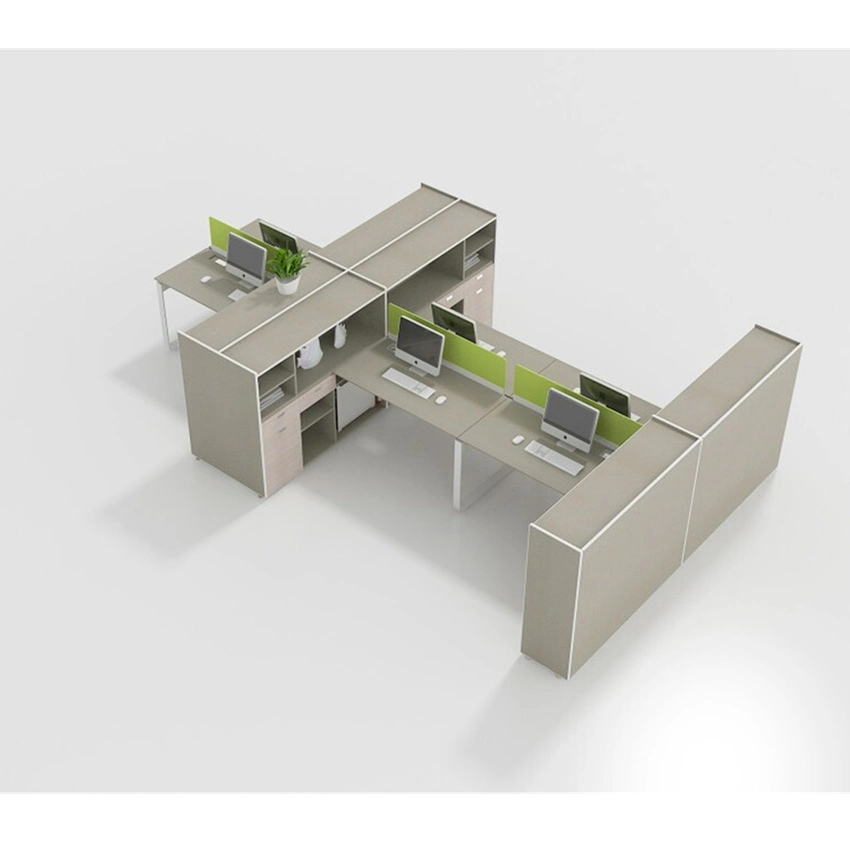 Commercial Office Furniture Modular Rectangle Office Desk 4 Person Workstation