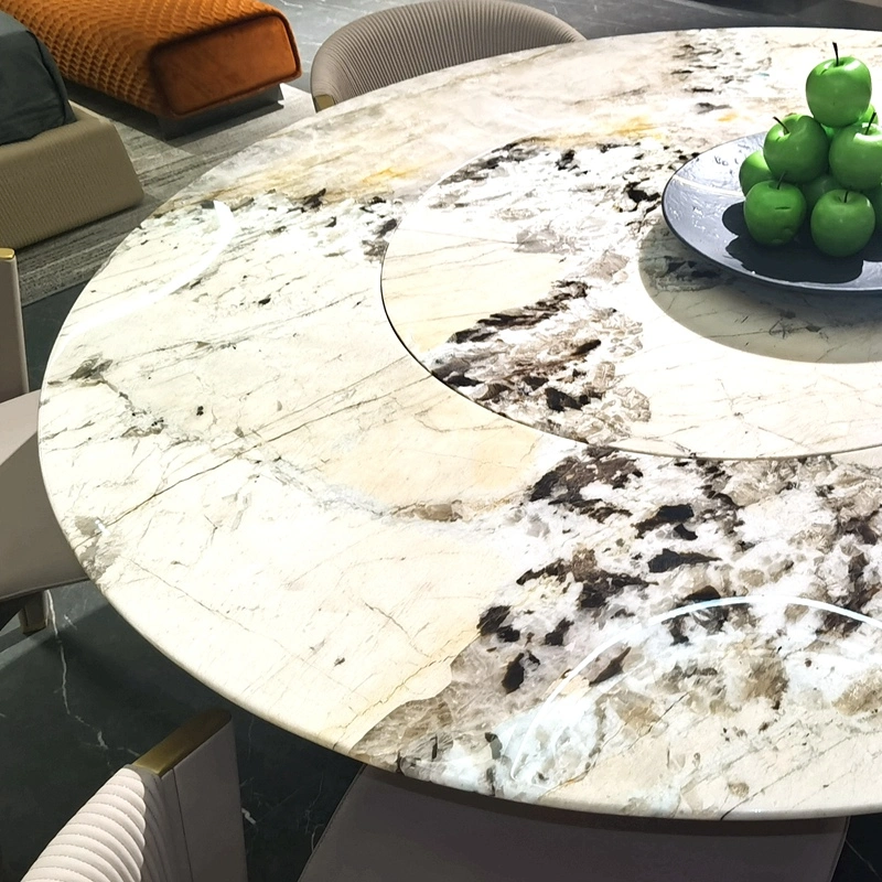 New Design Marble Round Dining Table Dining Room Table Set Dining Chairs and Table