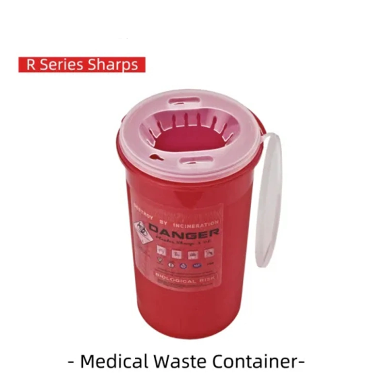 Different Capacity Plastic Medical Sharps Safety Box Disposal Container