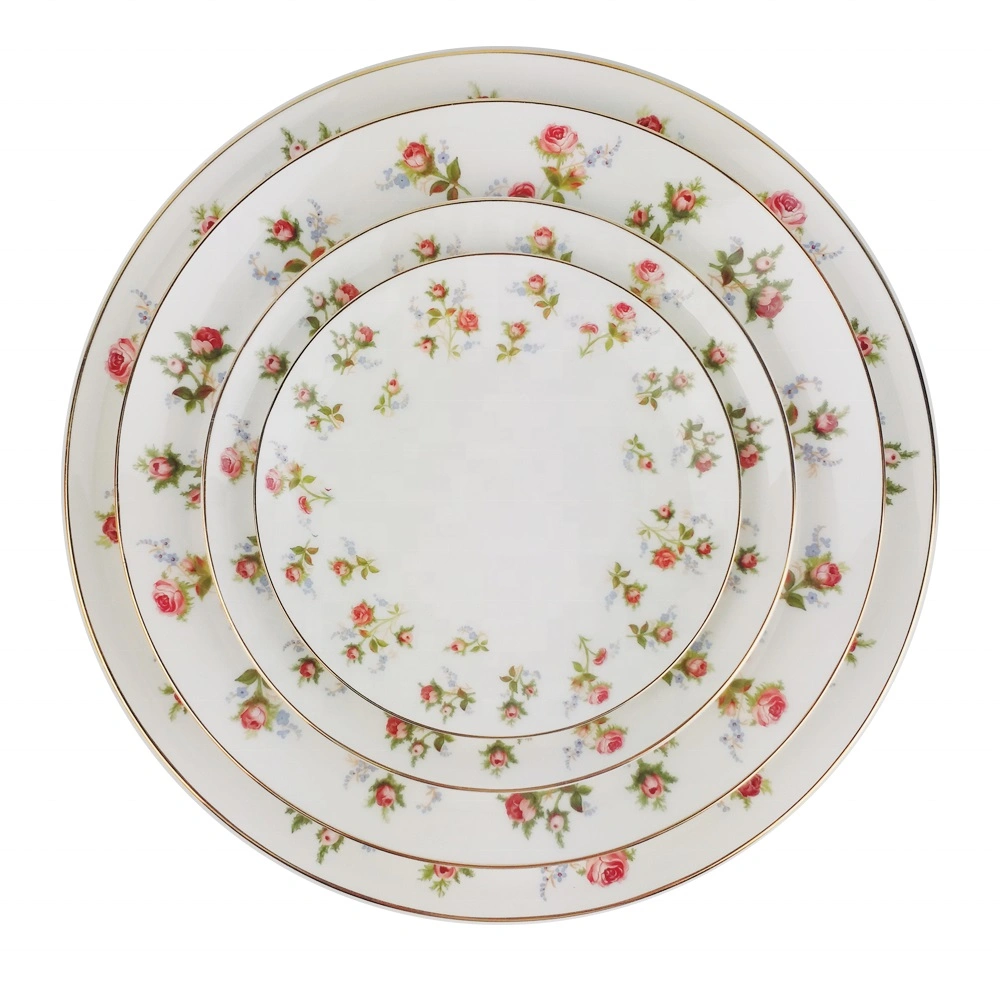 Catering Bone China Dinner Plate Set Silkiness Chinaware Wedding Kitchenware Porcelain Dinnerware