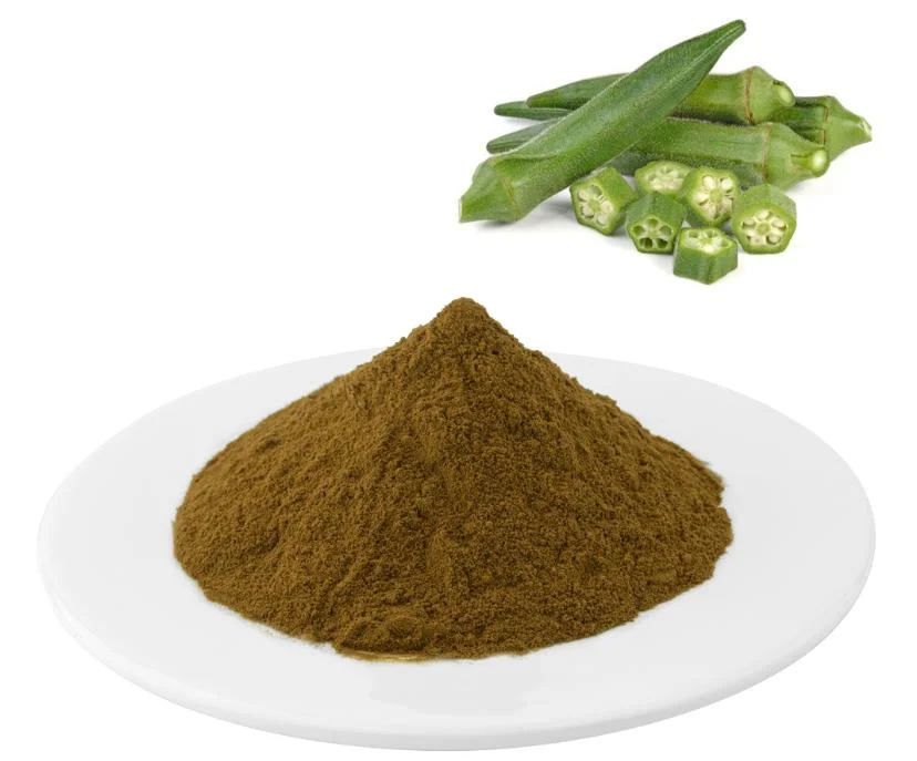 Herbal Extract Food Additives/Cosmetics Okra Seed Extract Powder 10: 1, 20: 1 Okra Extract Brown Powder Gumbo Okra Extract