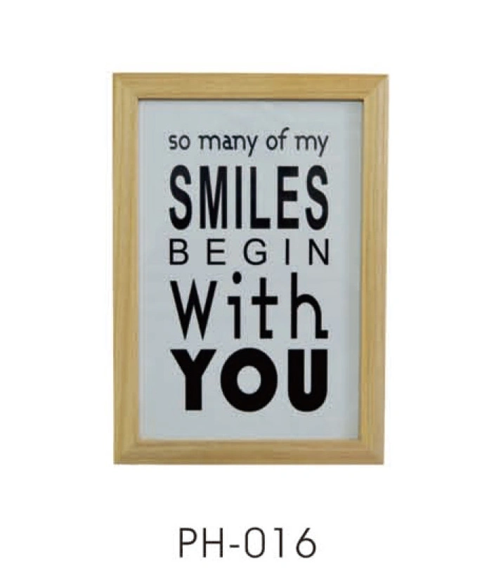 Pine Wood Single Picture Frame with Words