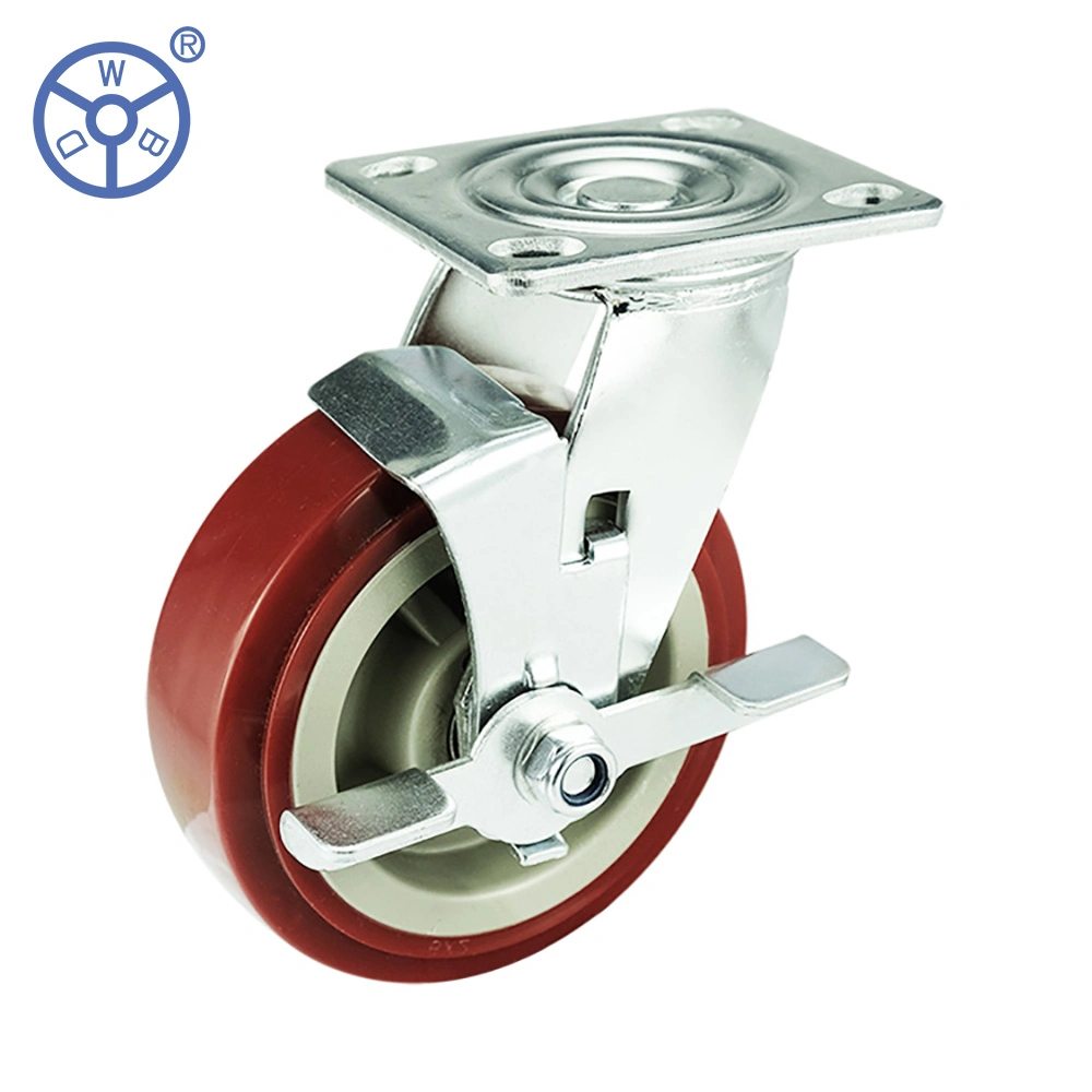 Hot Sale 4 Inch PVC Heavy Duty Industrial Plastic Core Swivel Plate Caster