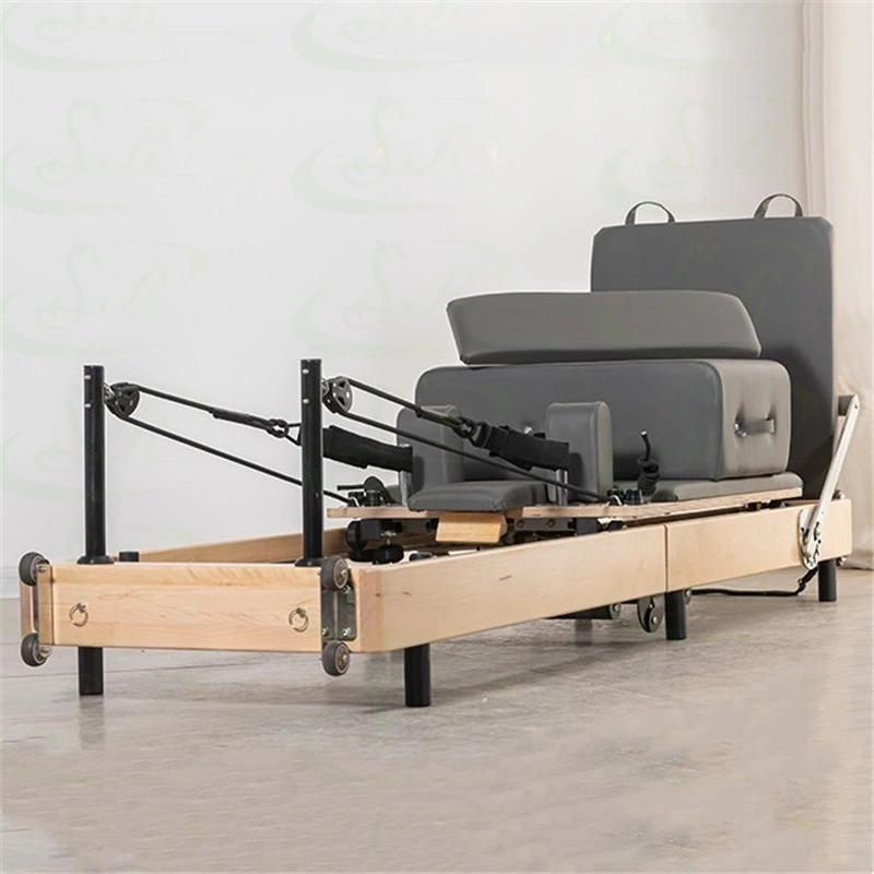 Hogar Madera plegable para niños portátil Springs cama Pilates plegable Reformador