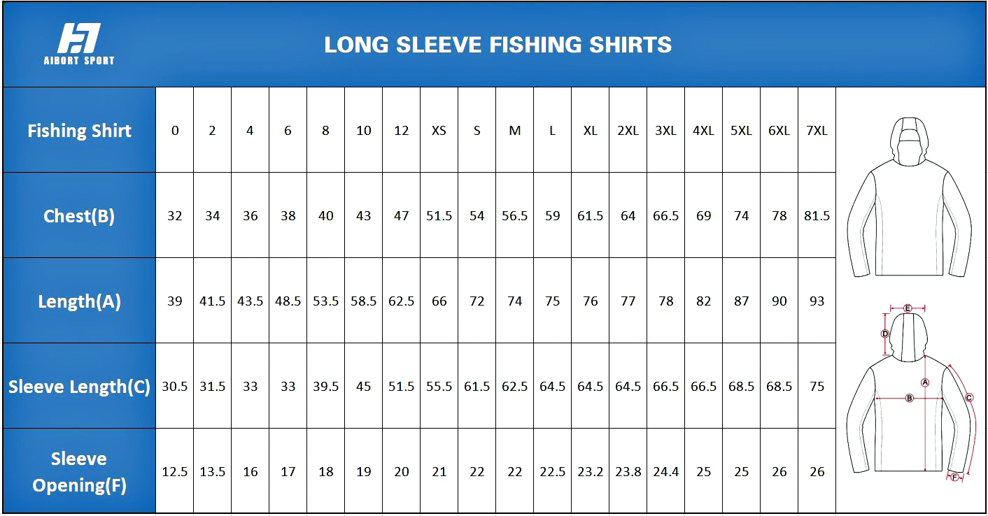 Aibort 2022 Hot Selling Custom UV Protection Fishing Shirts Mens Fishing Shirt Long Sleeve Design/