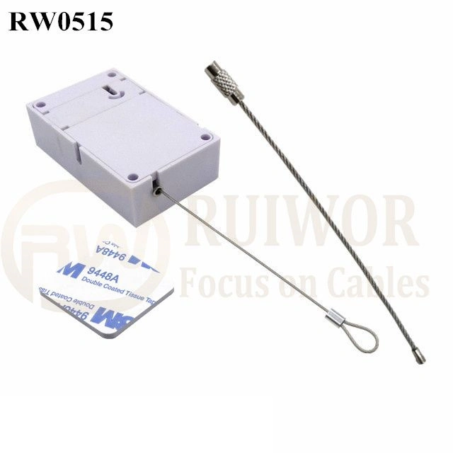 Customized Cuboid Anti Theft Pull Box with Wire Rope Ring Catch