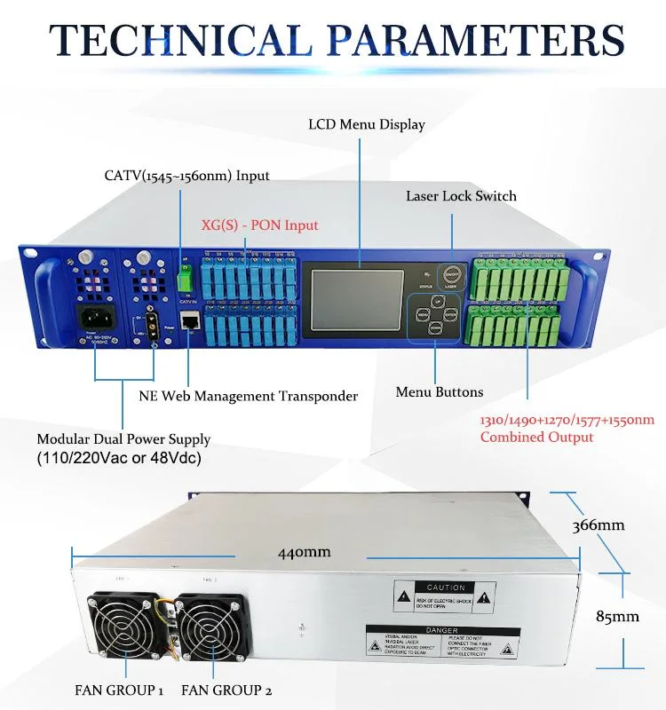 Fullwell High quality/High cost performance  32 Port Xg (S) -Pon EDFA CATV Wdm