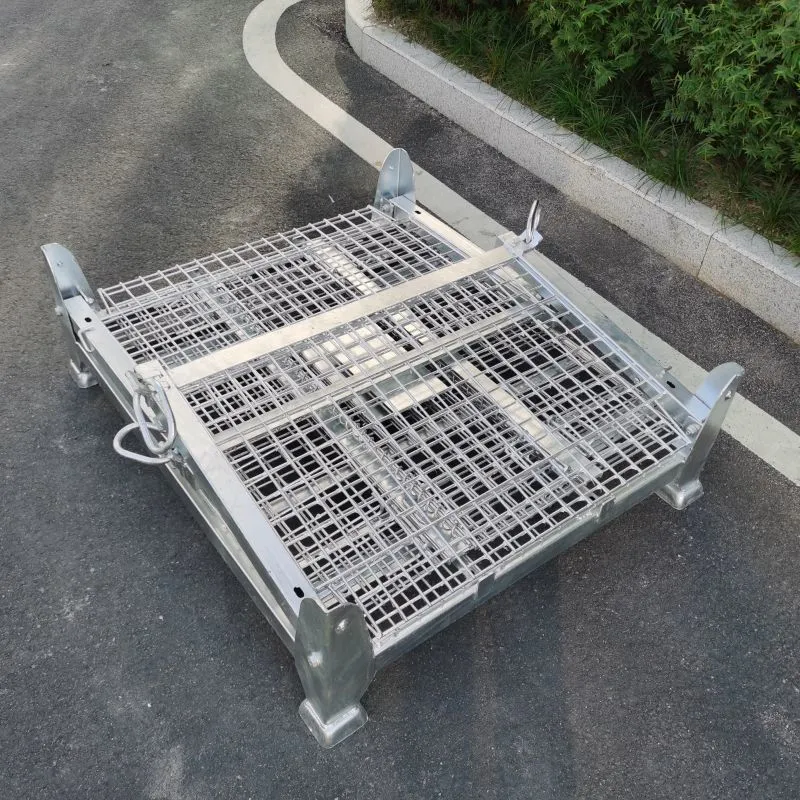 Portable Foldable Metal Storage Cage Pallet with Q235B Steel